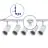 Bright Choice Complete Set 1-Fase Rail L 1 x 2 Meter Wit | incl. 5x Spot + GU10 2700K 3W Dimbaar + Eindkap, Voedingsconnector en L -Verbindingsstuk
